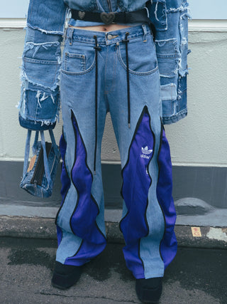 リメイク ジップ デニム パンツ ロング【ユニセックス】 #39