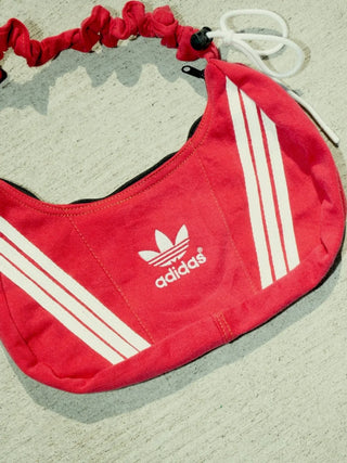 リメイク 2WAY ショルダーメレンゲバッグ【サイズ調節可】【レッド系】#78