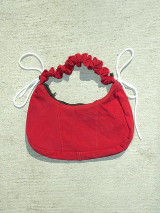 リメイク 2WAY ショルダーメレンゲバッグ【サイズ調節可】【レッド系】#78