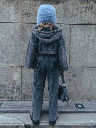 ピグメントポケットクロップドフーディー