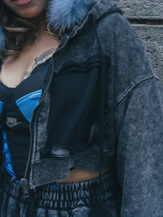 ピグメントポケットクロップドフーディー