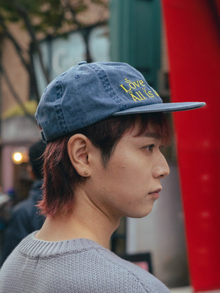 コットン ロゴ パネル キャップ