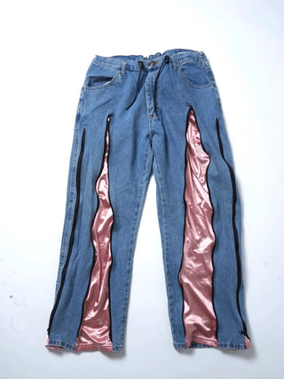 リメイク 4ジップ デニムパンツ【ユニセックス/5カラー】