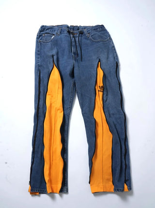 リメイク 4ジップ デニムパンツ【ユニセックス/5カラー】