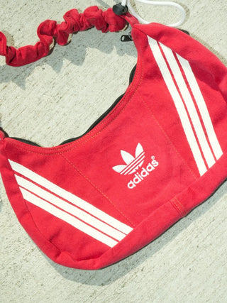 リメイク 2WAY ショルダーメレンゲバッグ【サイズ調節可】【レッド系】#78