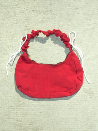 リメイク 2WAY ショルダーメレンゲバッグ【サイズ調節可】【レッド系】#78