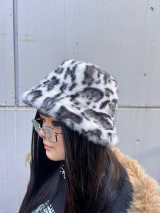 レオパードシャギーファーハット 【ファーバケハ】