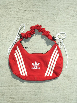 リメイク 2WAY ショルダーメレンゲバッグ【サイズ調節可】【レッド系】#78