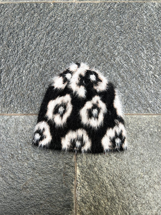 シャギーファーフラワービーニー