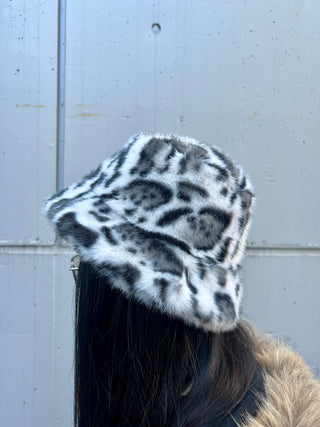 レオパードシャギーファーハット 【ファーバケハ】