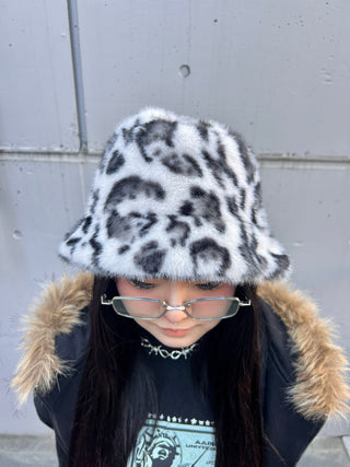 レオパードシャギーファーハット 【ファーバケハ】