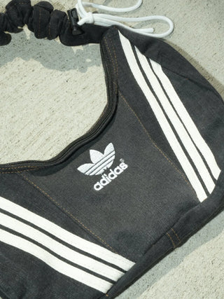 リメイク ショルダーメレンゲバッグ【サイズ調節可】【ブラック系】#79