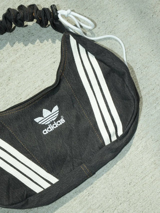 リメイク ショルダーメレンゲバッグ【サイズ調節可】【ブラック系】#79