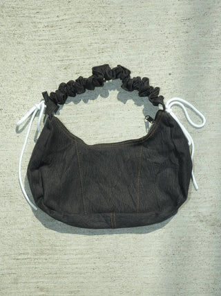 リメイク ショルダーメレンゲバッグ【サイズ調節可】【ブラック系】#79