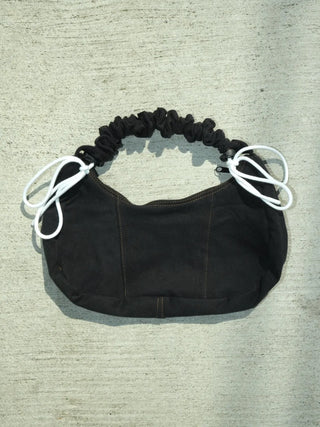 リメイク ショルダーメレンゲバッグ【サイズ調節可】【ブラック系】#79