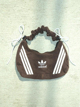 リメイク 2WAY ショルダーメレンゲバッグ【サイズ調節可】【ブラウン系】#80