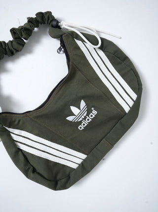 リメイク 2WAY ショルダーメレンゲバッグ【サイズ調節可】【カーキ系】#71