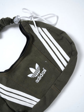 リメイク 2WAY ショルダーメレンゲバッグ【サイズ調節可】【カーキ系】#71