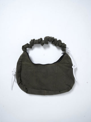 リメイク 2WAY ショルダーメレンゲバッグ【サイズ調節可】【カーキ系】#71