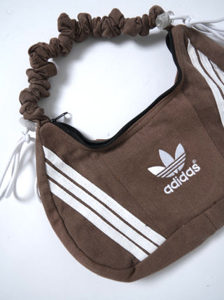 リメイク 2WAY ショルダーメレンゲバッグ【サイズ調節可】【ブラウン系】#65