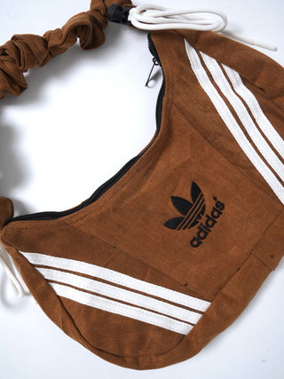 リメイク 2WAY ショルダーメレンゲバッグ【サイズ調節可】【ブラウン系】#65