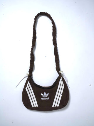 リメイク 2WAY ショルダーメレンゲバッグ【サイズ調節可】【ブラウン系】#65