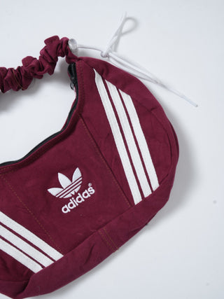 リメイク 2WAY ショルダーメレンゲバッグ【サイズ調節可】【バーガンディ系】#66