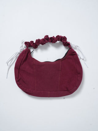 リメイク 2WAY ショルダーメレンゲバッグ【サイズ調節可】【バーガンディ系】#66