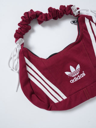 リメイク 2WAY ショルダーメレンゲバッグ【サイズ調節可】【バーガンディ系】#66