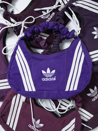 リメイク 2WAY ショルダーメレンゲバッグ【サイズ調節可】【パープル系】#70