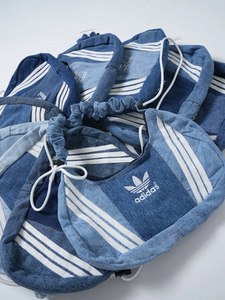 リメイク 2WAY デニムショルダーメレンゲバッグ【サイズ調節可】【デニム系】#75