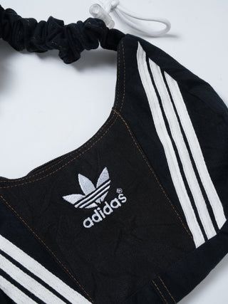 リメイク ショルダーメレンゲバッグ【サイズ調節可】【ブラック系】#67