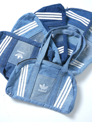 リメイク デニムボストンバッグ 【一点モノ】【ブルー系】