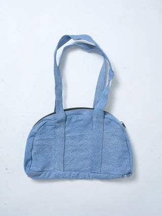 リメイク デニムボストンバッグ 【一点モノ】【ブルー系】