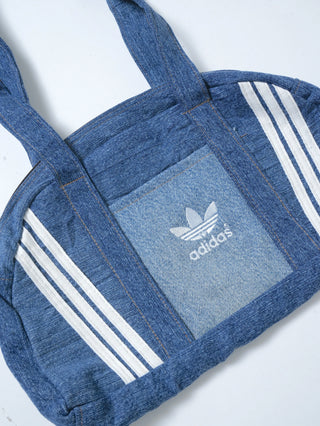 リメイク デニムボストンバッグ 【一点モノ】【ブルー系】