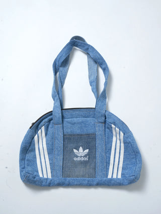 リメイク デニムボストンバッグ 【一点モノ】【ブルー系】