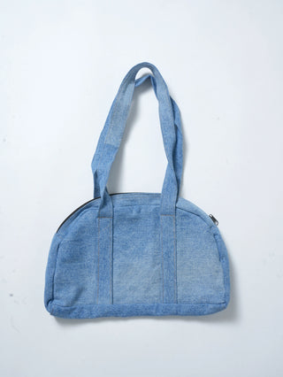 リメイク デニムボストンバッグ 【一点モノ】【ブルー系】