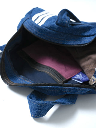 リメイク デニムボストンバッグ 【一点モノ】【ブルー系】