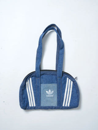 リメイク デニムボストンバッグ 【一点モノ】【ブルー系】