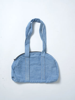 リメイク デニムボストンバッグ 【一点モノ】【ブルー系】