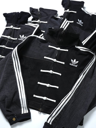 リメイクデニムチャイニーズトラックジャケット ブラック