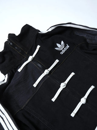 リメイクデニムチャイニーズトラックジャケット ブラック