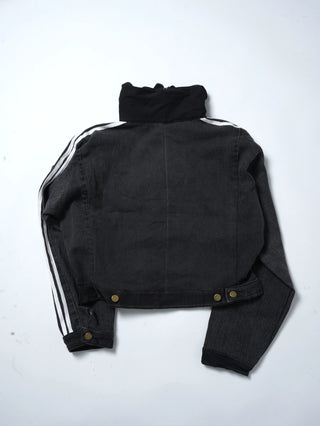 リメイクデニムチャイニーズトラックジャケット ブラック
