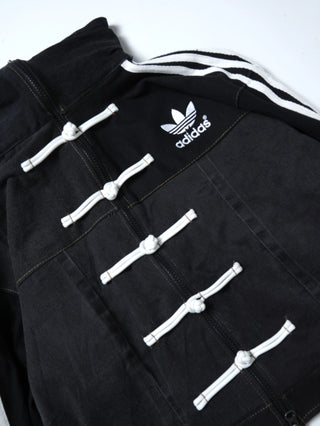 リメイクデニムチャイニーズトラックジャケット ブラック