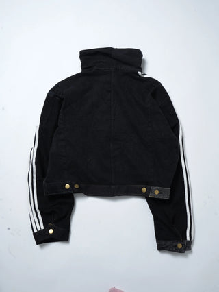 リメイクデニムチャイニーズトラックジャケット ブラック