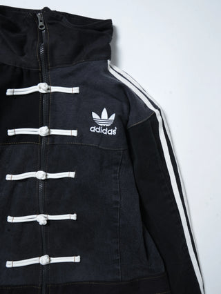 リメイクデニムチャイニーズトラックジャケット ブラック