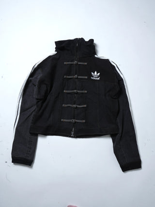 リメイクデニムチャイニーズトラックジャケット ブラック