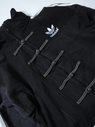 リメイクデニムチャイニーズトラックジャケット ブラック