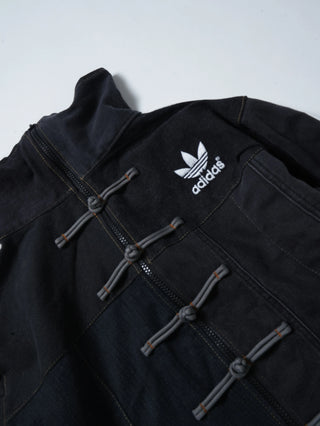 リメイクデニムチャイニーズトラックジャケット ブラック