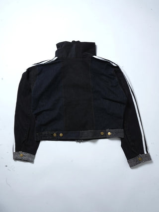 リメイクデニムチャイニーズトラックジャケット ブラック